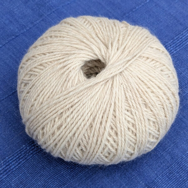 Holly Hagg Alpaca yarn fleece in a ball from our alpaca Gordon