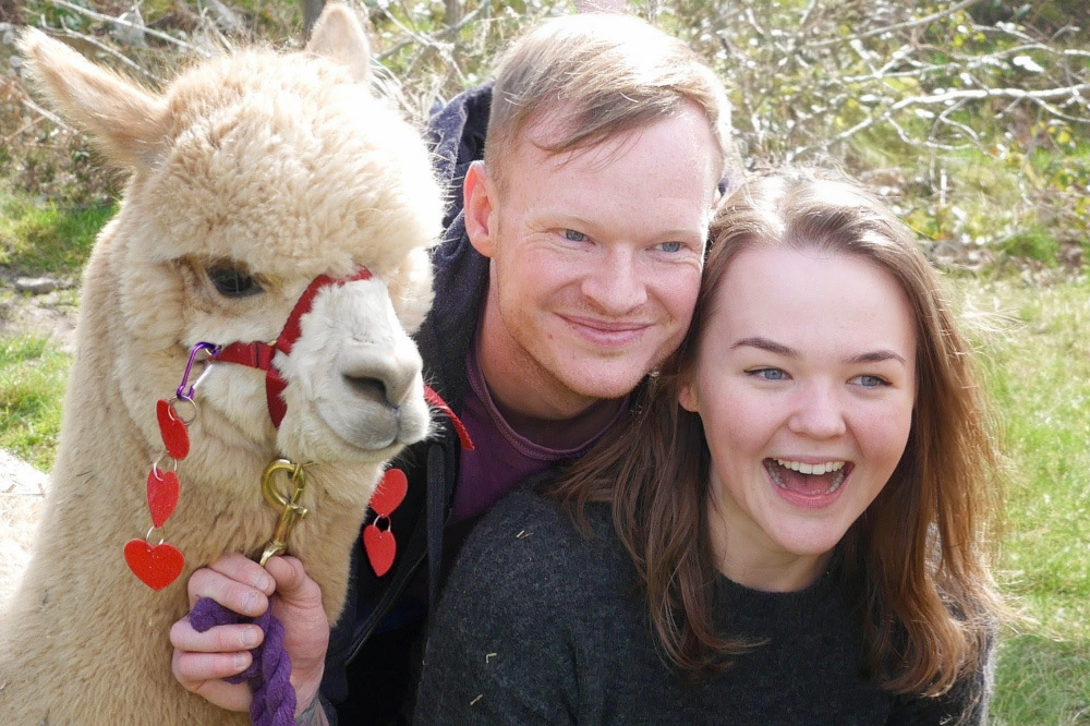 Valentines Alpaca Trekking at Holly Hagg Community Farm